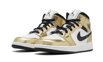Air Jordan 1 Mid White Metallic Gold Air Jordan