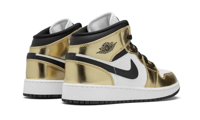 Air Jordan 1 Mid White Metallic Gold Air Jordan