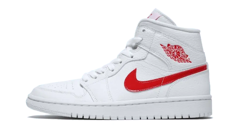 Air Jordan 1 Mid White University Red Air Jordan