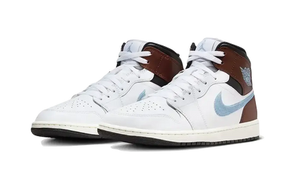 Air Jordan 1 Retro Mid SE Brown Blue Grey VOSneakers