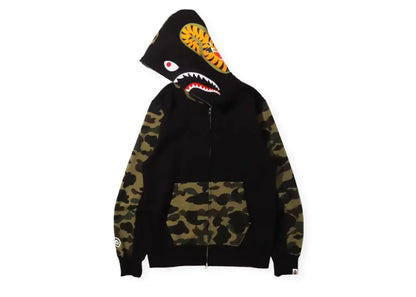 Bape 1st Camo Shark Full Zip Hoodie (FW21) Black Bape