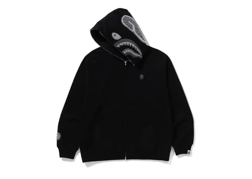 Bape Ape Head One Point Shark Zip Hoodie Black Bape