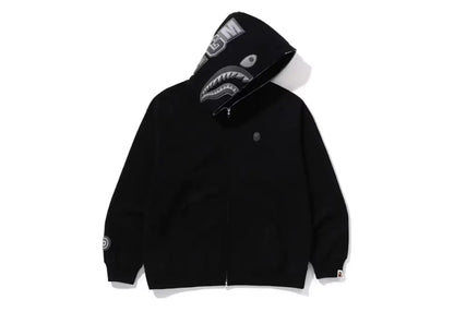 Bape Ape Head One Point Shark Zip Hoodie Black Bape