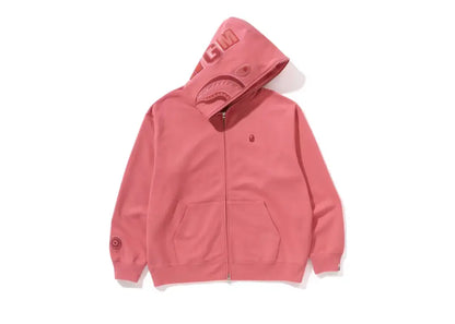 Bape Ape Head One Point Shark Zip Hoodie Pink Bape