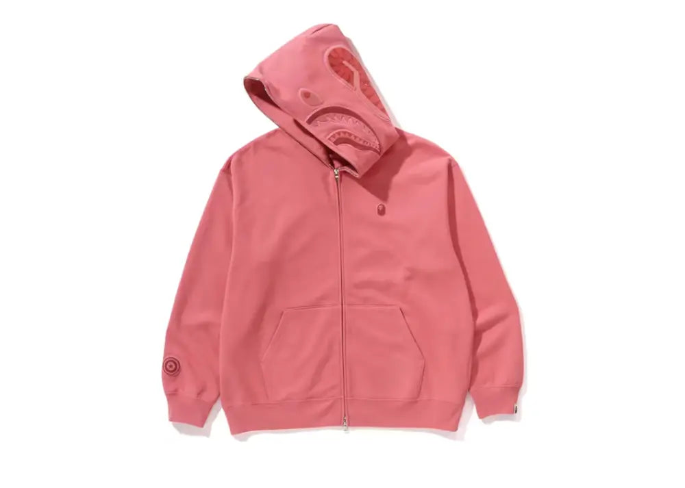 Bape Ape Head One Point Shark Zip Hoodie Pink Bape
