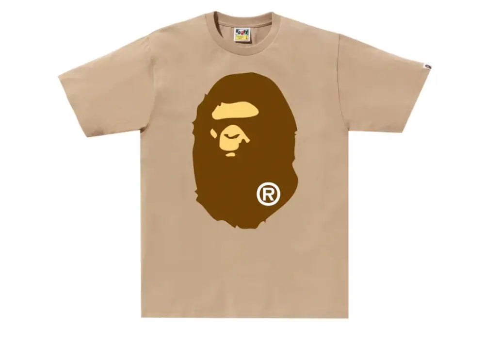 Bape Big Ape Head Tee Beige Bape