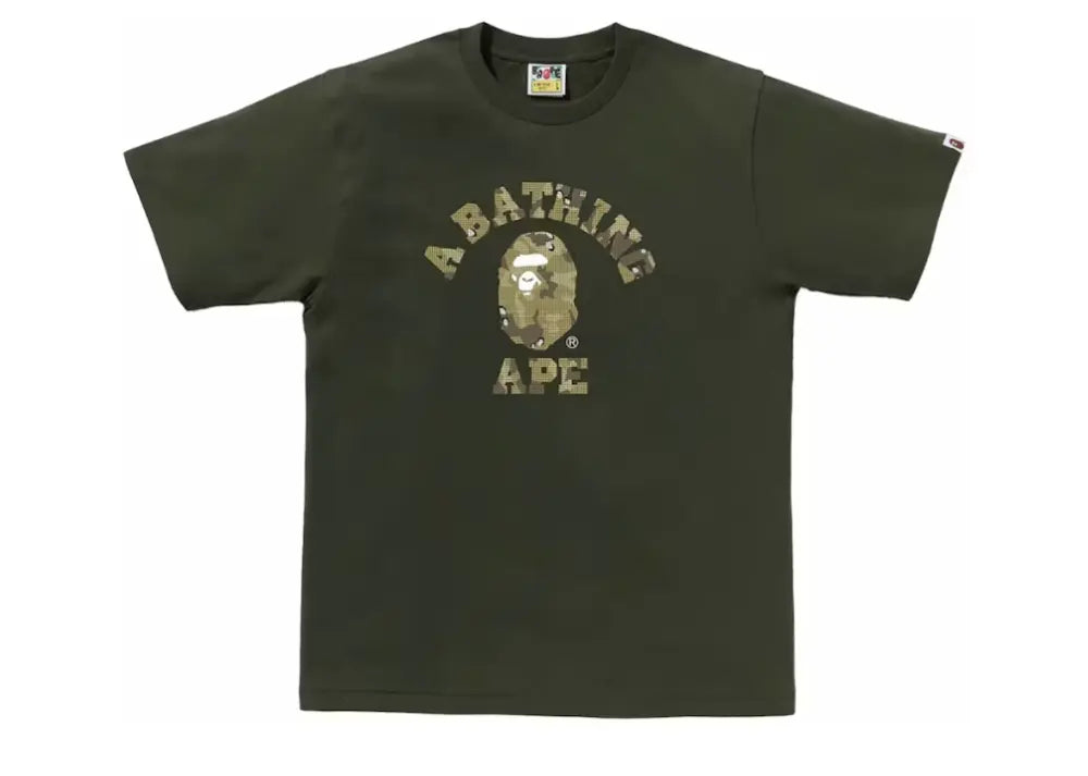 Bape Bitmap College Tee Olivedrab Bape