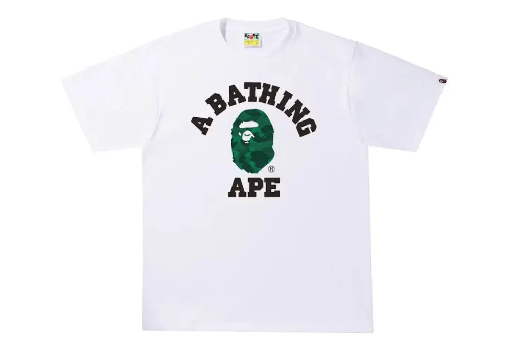 Bape Color Camo College Tee (SS22) White/Green Bape
