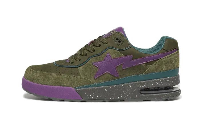 Bape Road Sta Dark Green Suede Bape