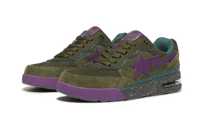 Bape Road Sta Dark Green Suede Bape