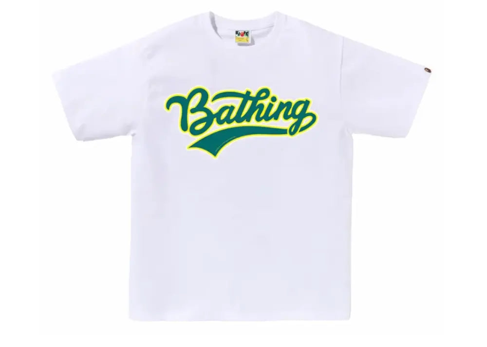 Bape Varsity Baseball Logo Tee White Bape