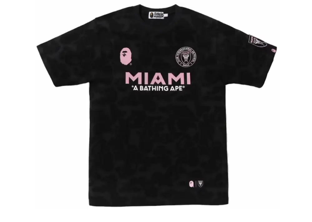 Bape x Inter Miami CF Camo Tee Black Bape