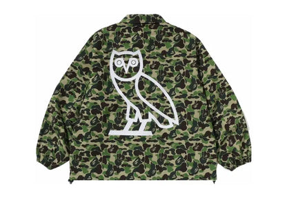 Bape x OVO ABC Camo Coach Jacket Green Bape