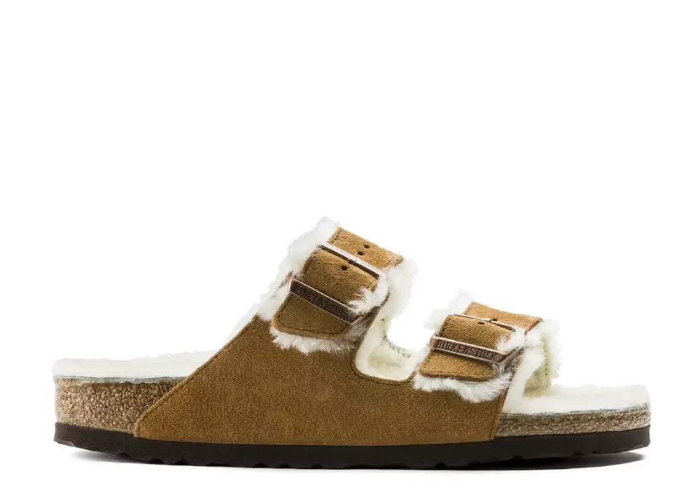 Birkenstock Arizona Shearling Suede Mink Birkenstock