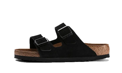 Birkenstock Arizona Suede Leather Soft Footbed Black Birkenstock