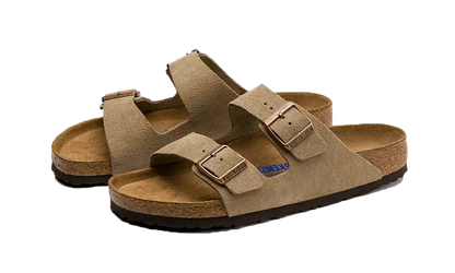 Birkenstock Arizona Suede Leather Soft Footbed Taupe Birkenstock