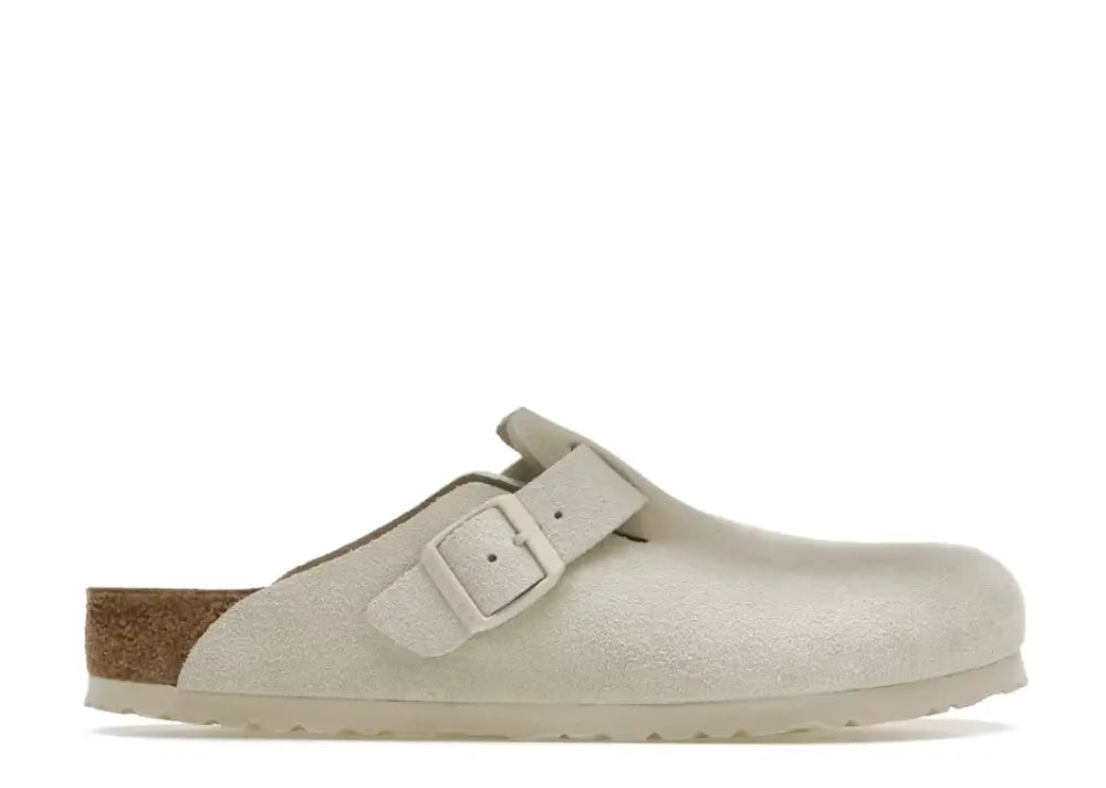 Birkenstock Boston Antique White Suede Birkenstock