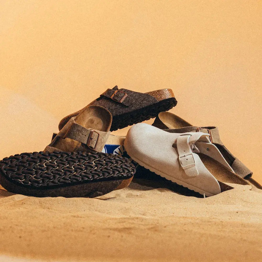 Birkenstock Boston Suede Antique White Birkenstock