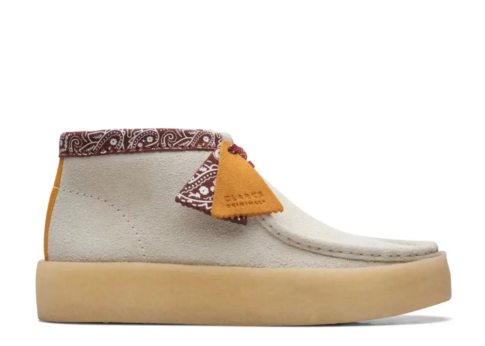 Clarks Originals Wallabee Cup Boot White Interest Clarks