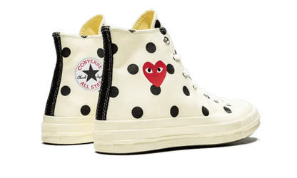 Converse Chuck Taylor All-Star 70s Hi Comme des Garçons PLAY Polka Dot White VOSneakers