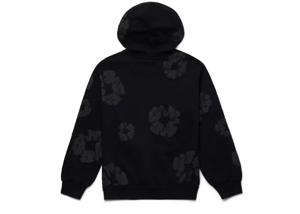 Denim Tears Cotton Wreath Hoodie Black Monochrome Denim Tears