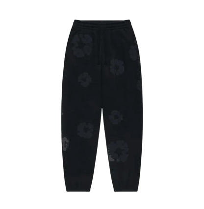 Denim Tears Cotton Wreath Sweatpants Black Monochrome VOSneakers