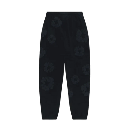 Denim Tears Cotton Wreath Sweatpants Black Monochrome VOSneakers