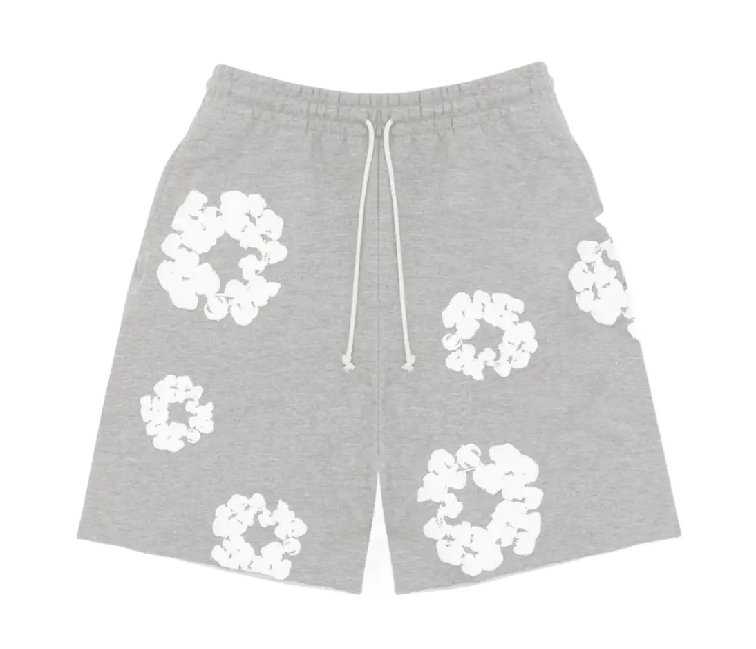 Denim Tears The Cotton Wreath Shorts Grey VOSneakers