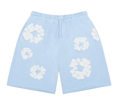 Denim Tears The Cotton Wreath Sweatshorts Powder Blue VOSneakers