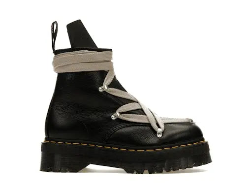 Dr. Martens 1460 Quad Leather Sole Pentagram Wrap Lace Boot Rick Owens Black Dr. Martens