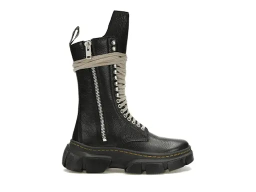 Dr. Martens 1918 DMXL Calf Length Zip Boot Rick Owens Black Dr. Martens