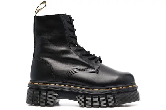 Dr. Martens Audrick Leather Platform Boot Black Nappa Lux (Women's) Dr. Martens