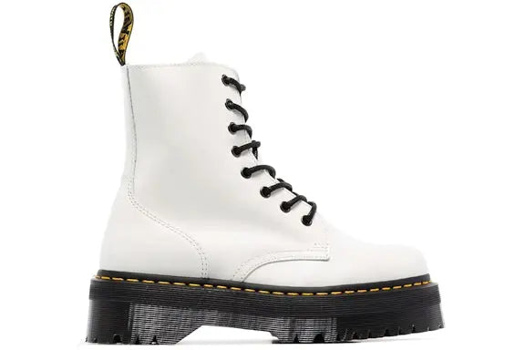 Dr. Martens Jadon Smooth Leather Platform Boot White Dr. Martens
