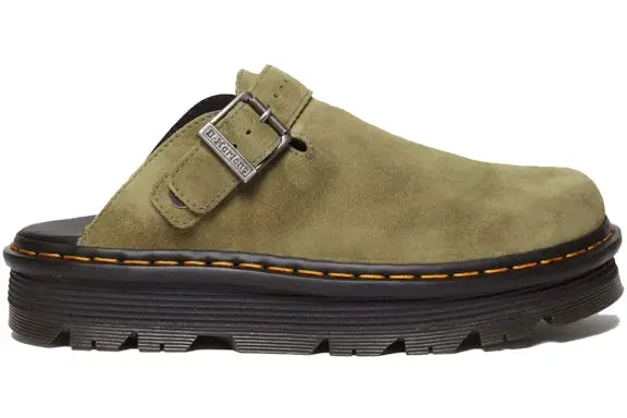 Dr. Martens Zebzag Suede Slingback Platform Mule Muted Olive Dr. Martens