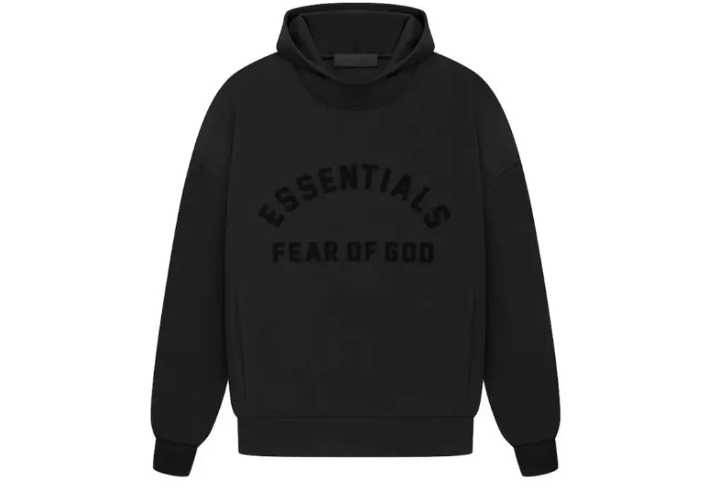 Fear Of God Essentials Arch Logo Hoodie Jet Black Fear Of God
