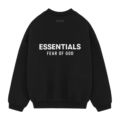 Fear of God Essentials Fleece Crewneck (FW24) Black VOSneakers
