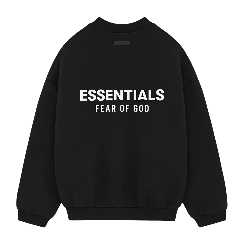 Fear of God Essentials Fleece Crewneck (FW24) Black VOSneakers