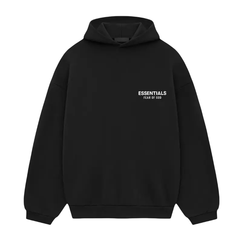 Fear of God Essentials Fleece Hoodie (FW24) Black VOSneakers