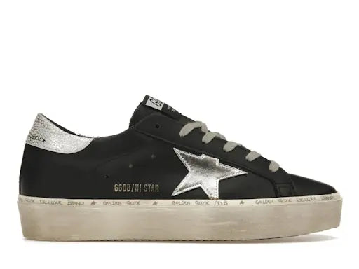 Golden Goose Hi-Star Black Silver (Women's) Golden Goose