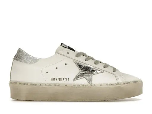 Golden Goose Hi Star White Silver (Women's) Golden Goose