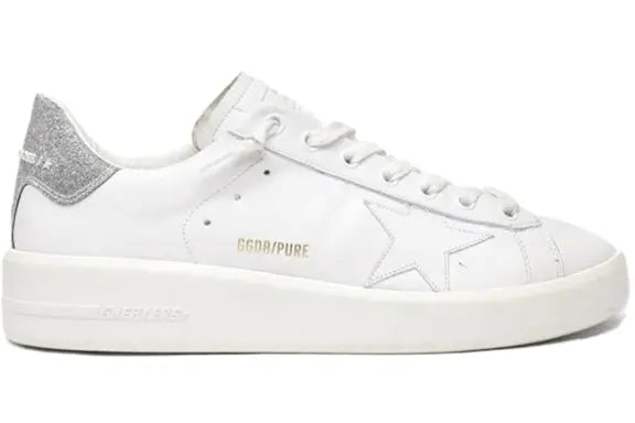 Golden Goose Pure Star Glitter White Silver (Women's) Golden Goose