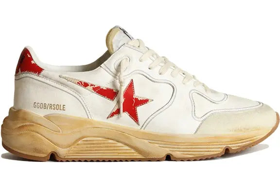 Golden Goose Running Sole White Red Golden Goose