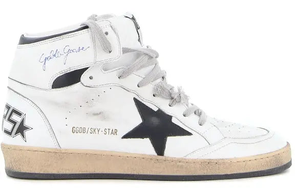 Golden Goose Sky-Star Leather White Black Golden Goose