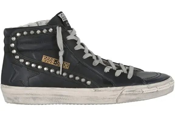 Golden Goose Slide Black Studded Golden Goose