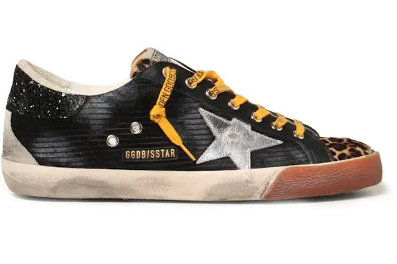 Golden Goose Super Star Corduroy Black Beige Silver Ice Golden Goose