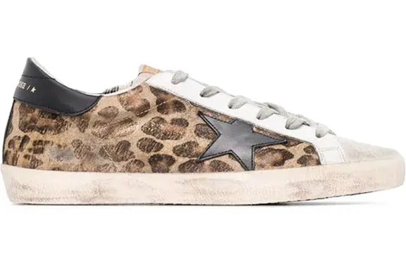 Golden Goose Super-Star Leopard Brown Ice Black (Women's) Golden Goose