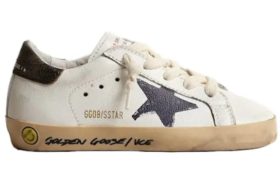 Golden Goose Super-Star Printed Star White Black (Young) Golden Goose