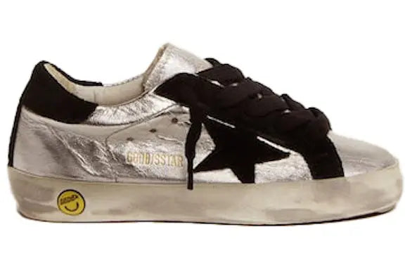 Golden Goose Super-Star Silver Black (Young) Golden Goose