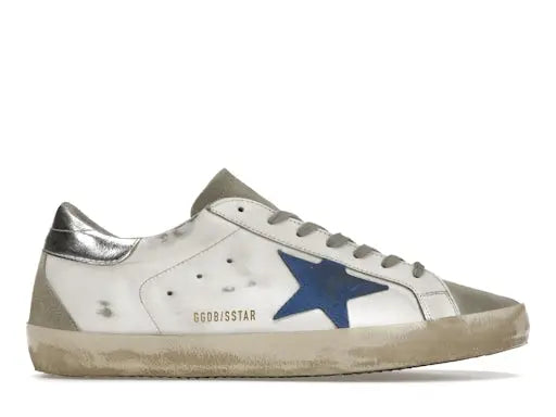 Golden Goose Super-Star White Elecctric Blue Silver Golden Goose