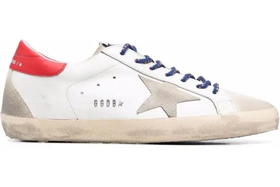 Golden Goose Super-Star White Red Grey Suede Golden Goose